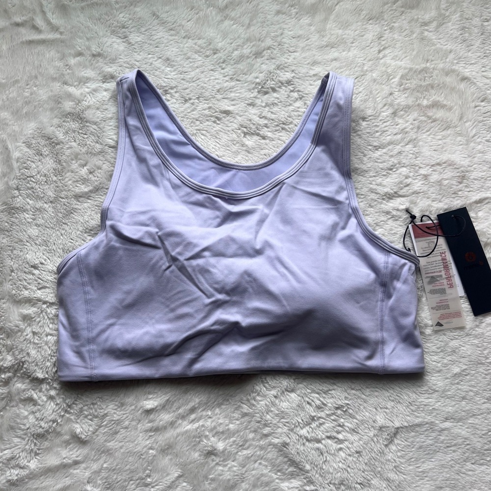 Mono‎ B Womens Lavender Cutout Racerback Performance Sports Bra 1XL AT2760-P NWT